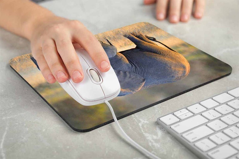 Solekla Mouse Pad Mat Desktop Laptop Office Elephant with Babies Mouse Pad, Mousepad Rectangle Customized Mouse Pads with Designs Non-Slip Rubber Smooth MousePads for Computer Laptop - Image 3